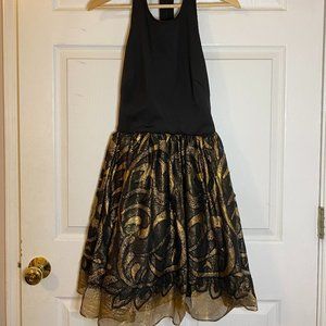 Hailey by Adrianna Papell Black & Gold Dress